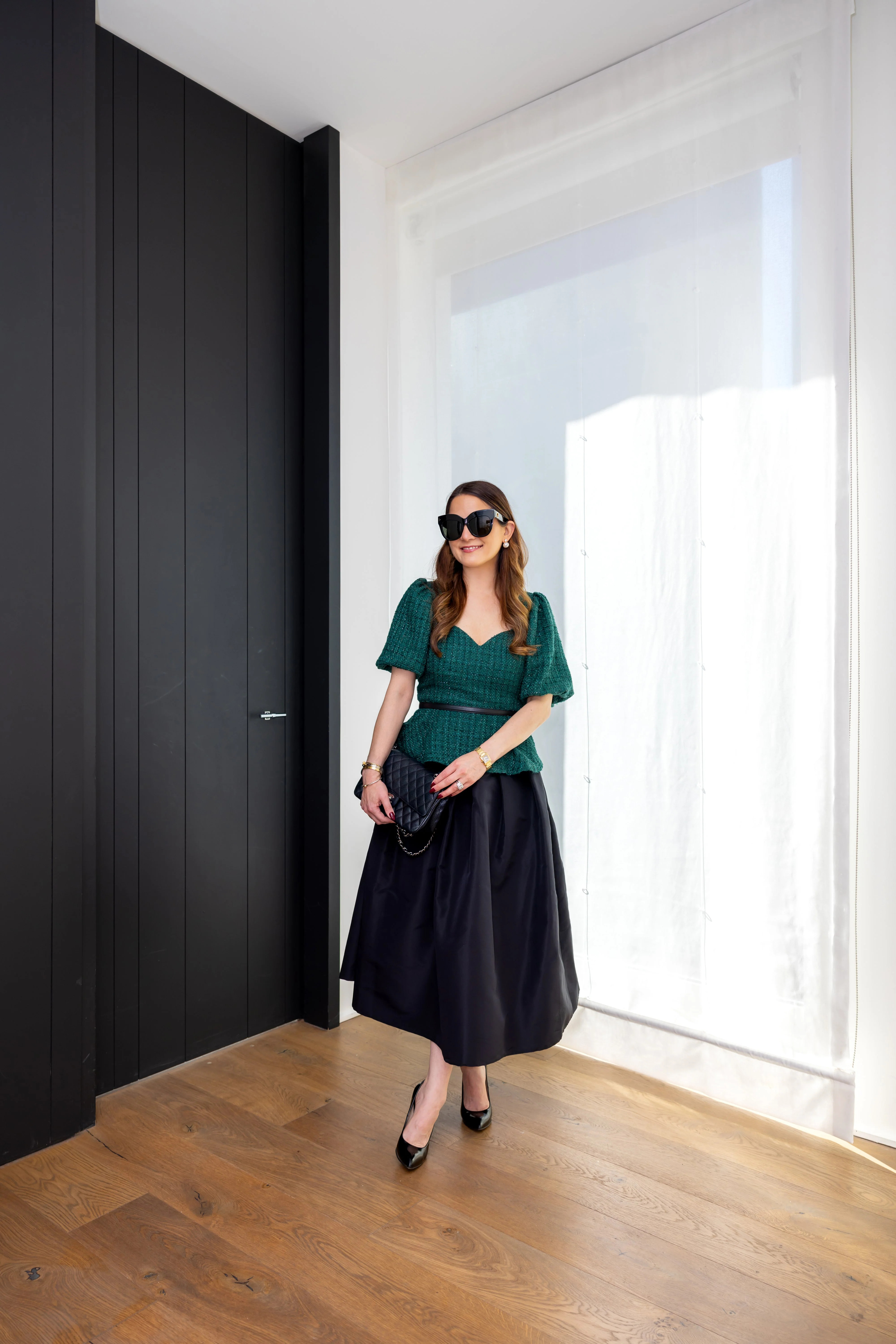 Emerald Luna Puff Sleeve Top | Sail to Sable