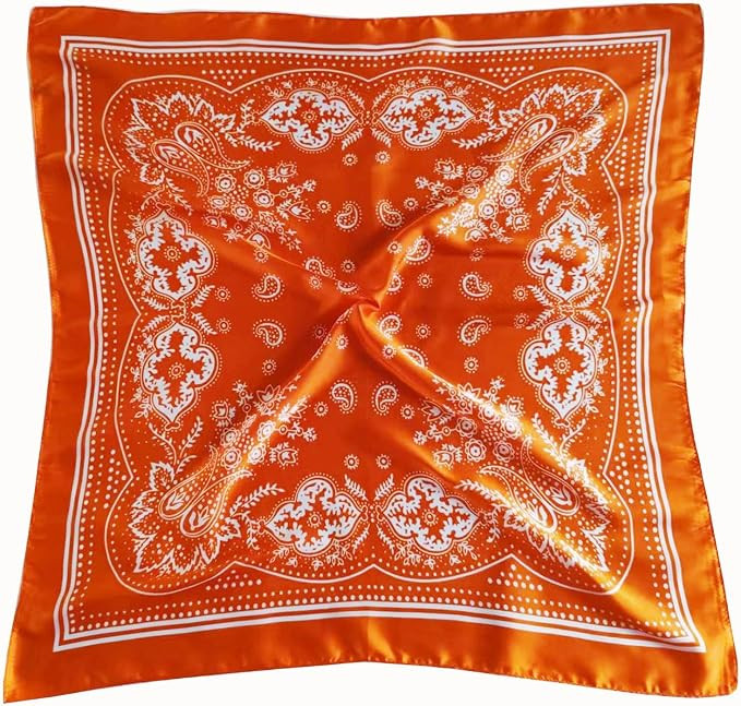 Hjiaruiky Satin Head Scarf Silk Like Hair Scarf 27" Head Scarves for Women Bandana Head Wraps for... | Amazon (US)