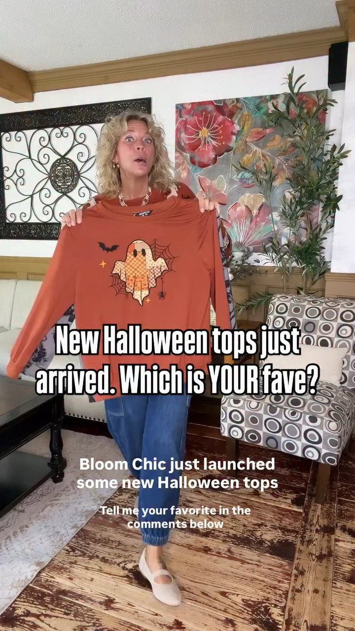 Newly launched Halloween 🎃 sweaters and long sleeved tops were just added to the Bloomchic website. Which of these is your fave. I’m wearing the size 10 in each and the size 12 in the jogger cargo jeans 👖

#LTKSeasonal #LTKOver40 #LTKMidsize