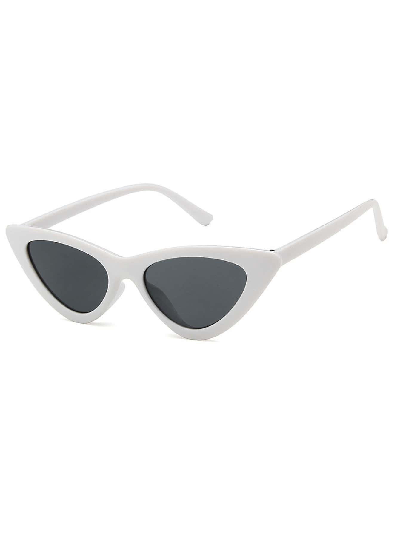 Y2K Cat Eye Sunglasses White Sunglasses | SHEIN