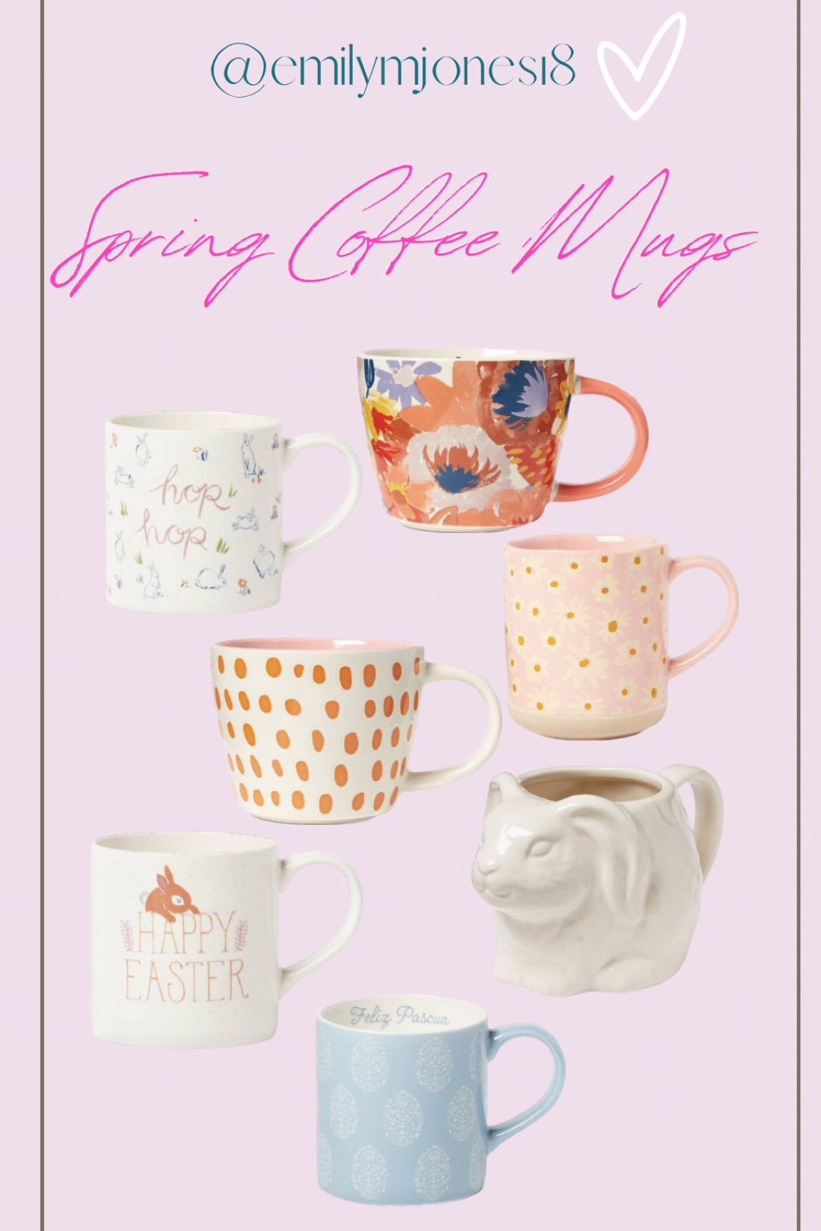 Spring coffee mugs! All from Target 💓

#LTKFind #LTKhome #LTKSeasonal
