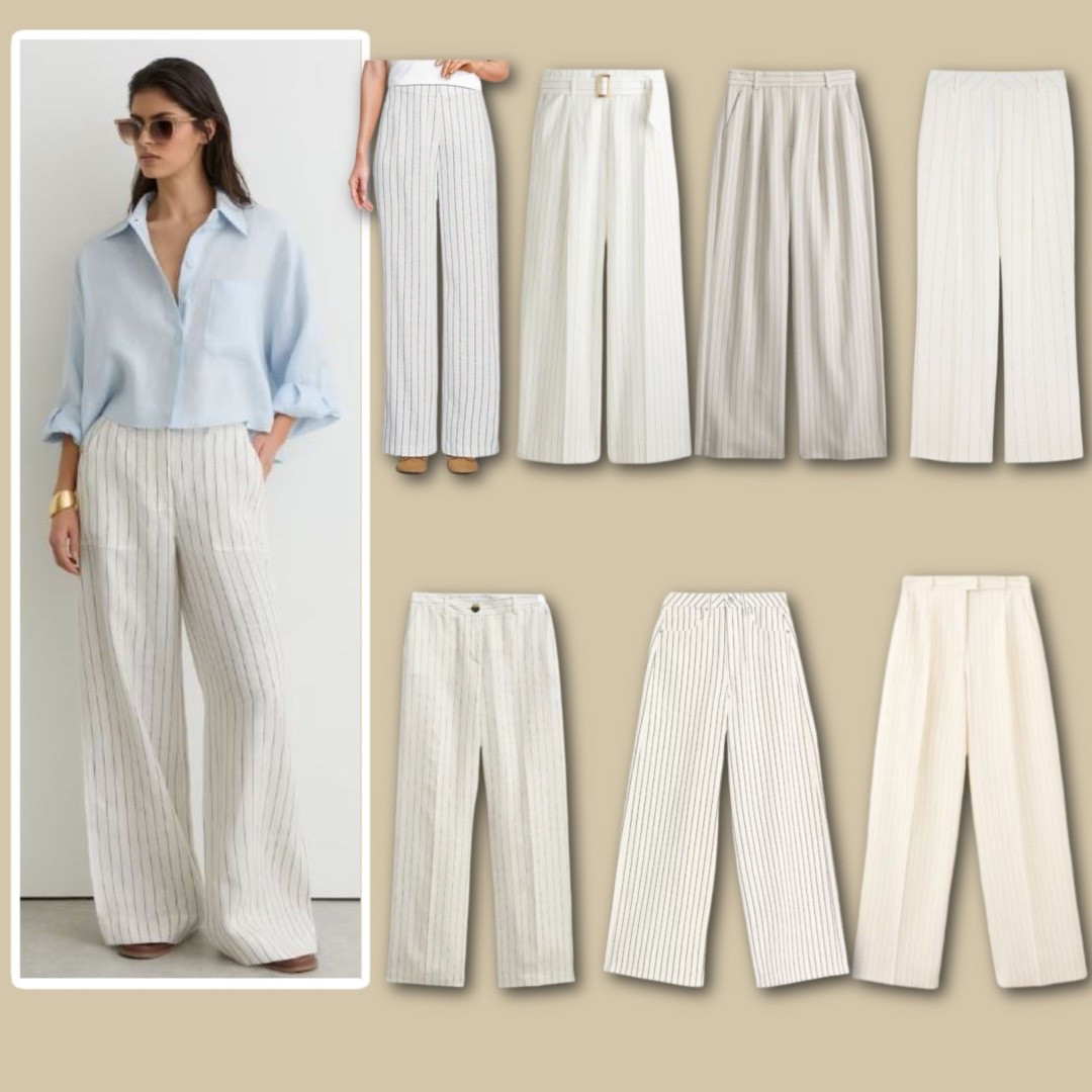 Get the look for less #stripewhitetrousers

#LTKOver40 #LTKSeasonal