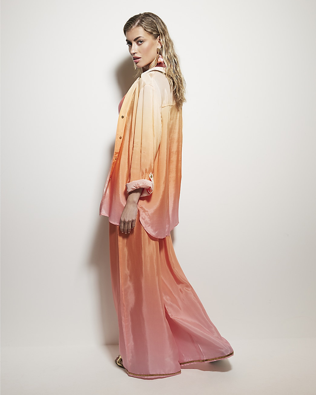 Pink ombre beach shirt | River Island (UK & IE)