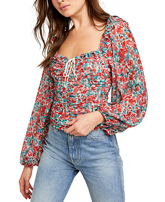 Free People Mabel Printed Top & Reviews - Tops - Women - Macy's | Macys (US)