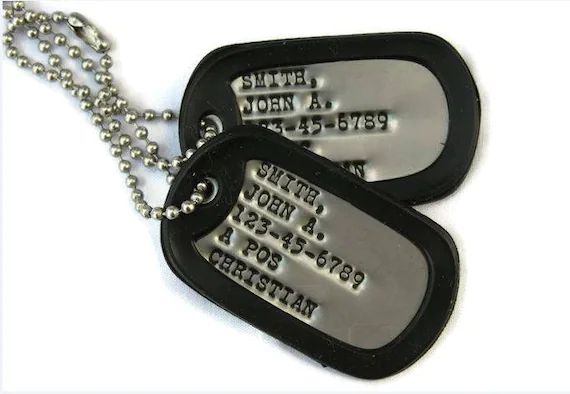Real Debossed Military Dog Tags Dogtags Custom Personalized | Etsy | Etsy (US)