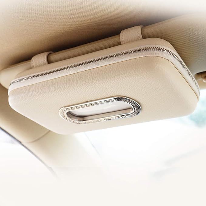 Car Tissue Holder, Sun Visor Napkin Holder, Car Visor Tissue Holder, Luxury PU Leather Backseat T... | Amazon (US)