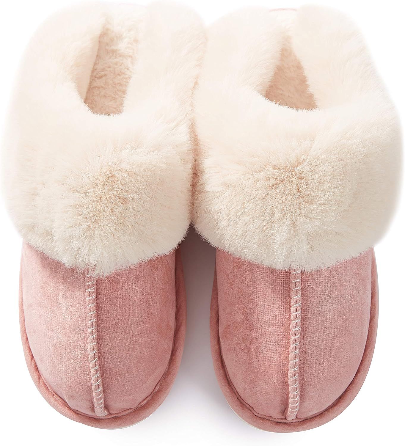 Womens Slipper Memory Foam Fluffy Soft Warm Slip On House Slippers,Anti-Skid Cozy Plush for Indoo... | Amazon (US)