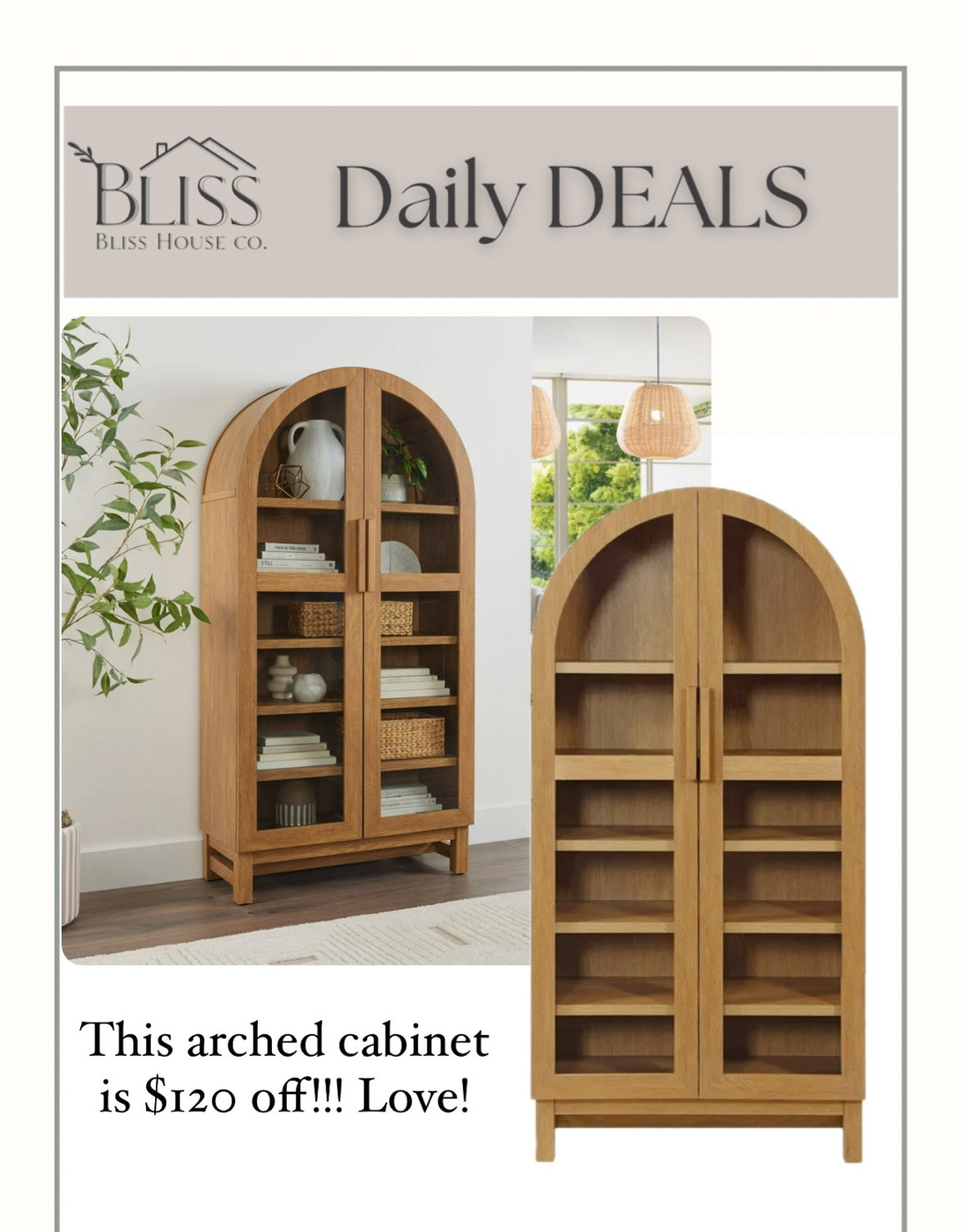 Walmart Arched Cabinet 

#LTKStyleTip #LTKCyberWeek #LTKHome