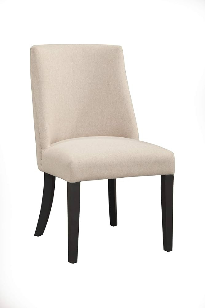 Dining Chair, Cream with Black Legs | Amazon (US)