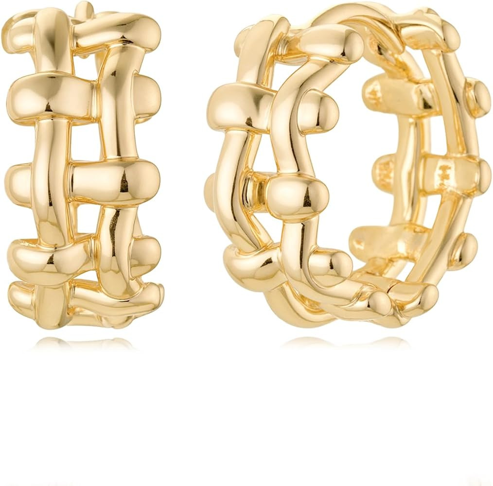 MYEARS Women Earrings Gold Huggie Hoop 14K Small Simple Hypoallergenic Everyday Jewelry | Amazon (US)