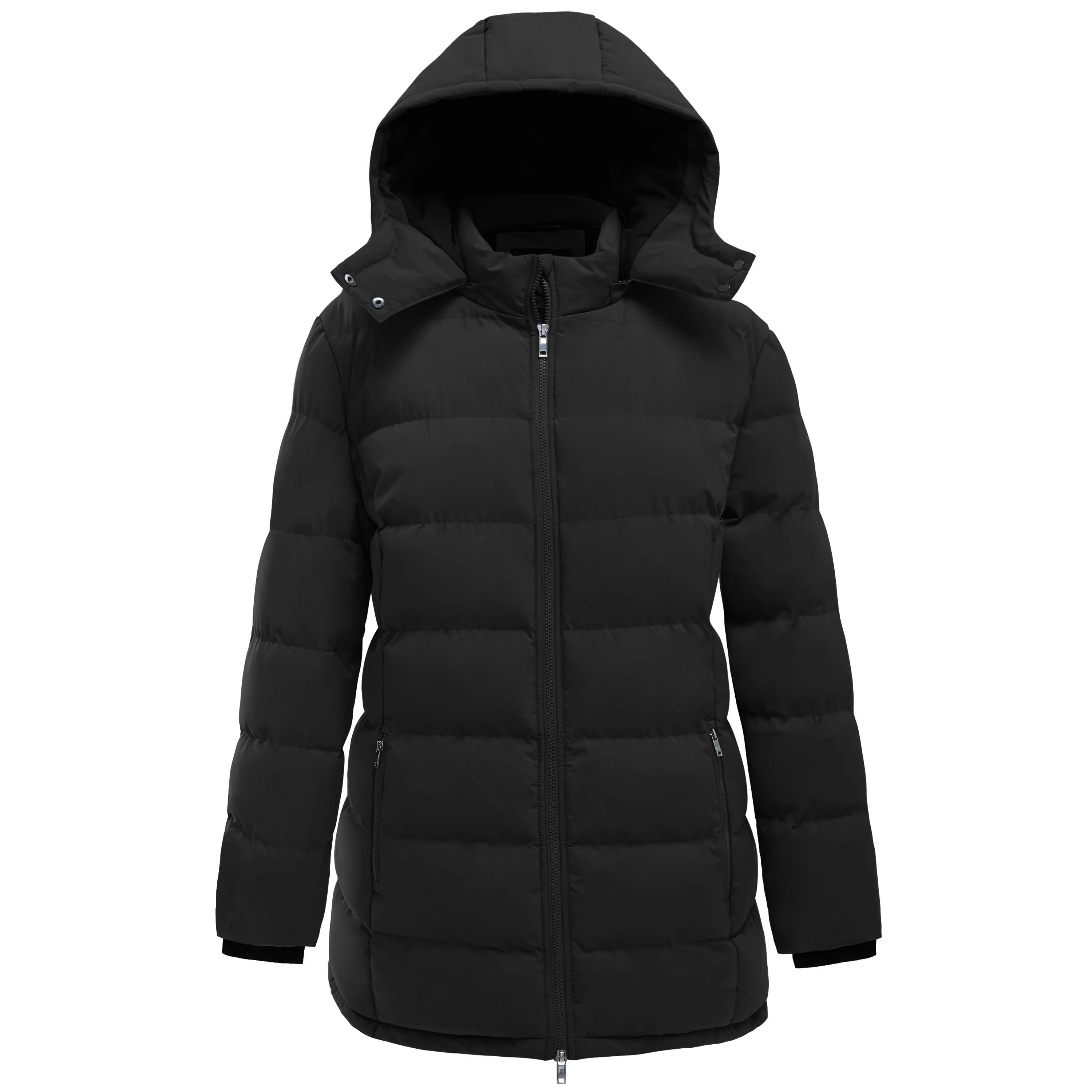 Soularge Women's Plus Size Puffer Jacket Windproof Winter Coat Warm Winter Pufffer Jacket Black 4... | Walmart (US)