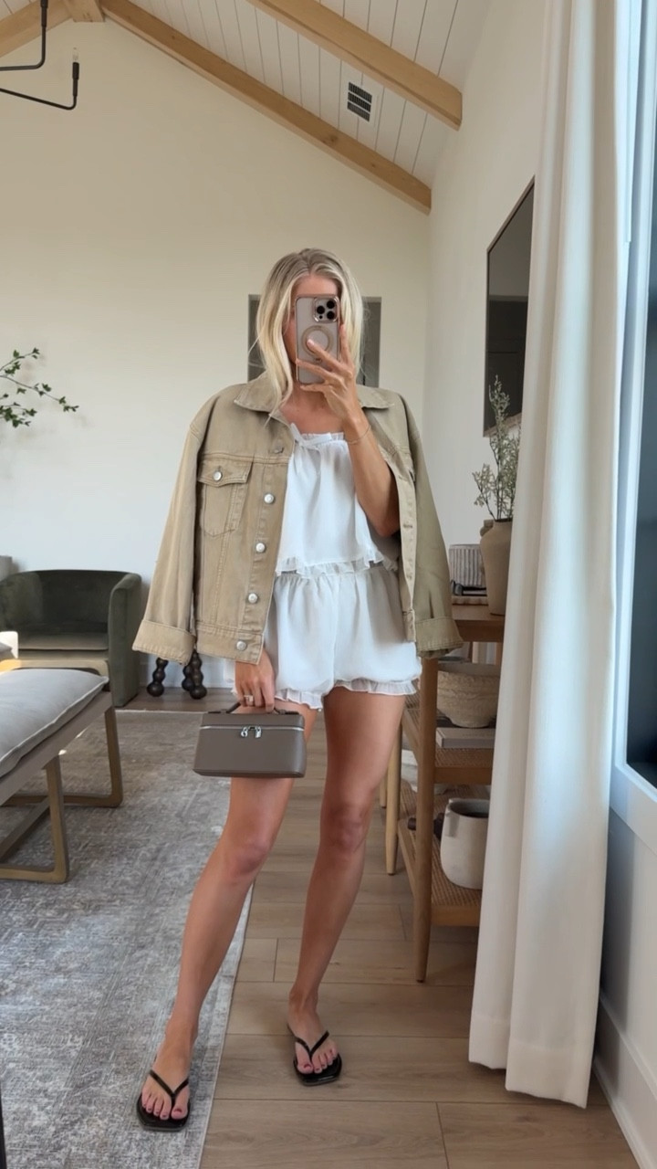 Wearing a small in the set and S/M in the jacket! Earrings code Kathleen15 #kathleenpost

Chic style, capsule wardrobe, throw and go outfit, summer outfit idea, matching set