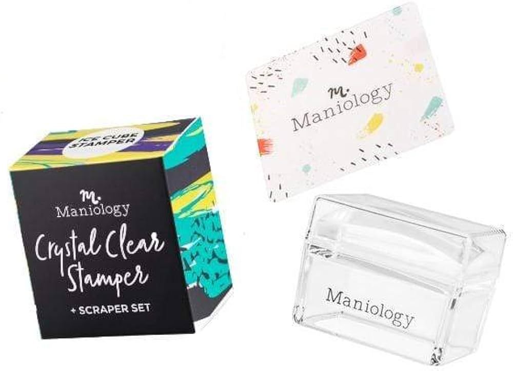 Maniology Ice Cube Clear Rectangular Stamper with Scraper Card, Essential Nail Stamping Tools | Amazon (US)