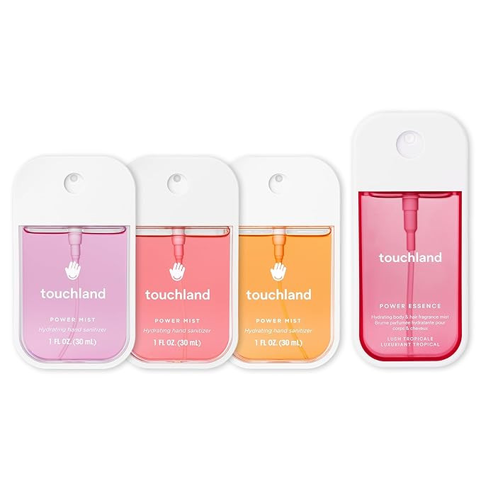 Touchland JUICY BLISS SET, Power Mist Hydrating Hand Sanitizer Spray, (Watermelon, Berry, Peach) ... | Amazon (US)
