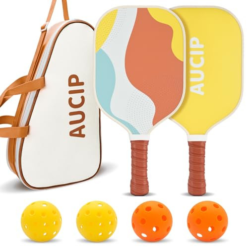 Pickleball Paddles, USAPA Approved Cute Pickleball Paddles Set of 2, Lightweight Fiberglass Pickleball Set with 2 Pickleball Rackets, 4 Balls, 1 Bag, Pickleball Set Gift | Amazon (US)