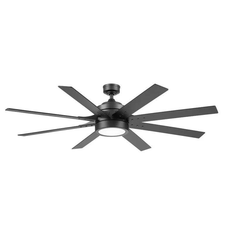 Better Homes & Gardens 62'' Black Modern LED Angled Indoor Ceiling Fan with Remote | Walmart (US)