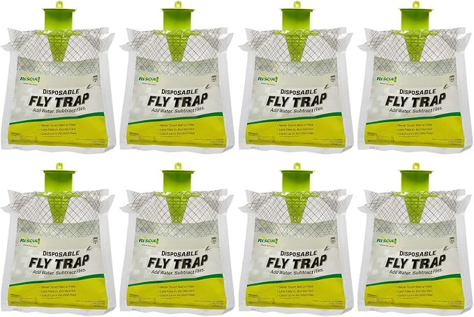 RESCUE! Outdoor Disposable Fly Trap – Hanging Fly Catcher with Attractant Bait, Fly Bag for Pat... | Amazon (US)