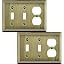 OKAWYC Triple Decorator Light Switch Cover Adler Metal Wall Plate, 2-Pack Antique Brass 3 Gang Tr... | Amazon (CA)