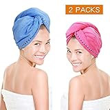 Microfiber Hair Towel Quick Dry Hair Towel Wrap Turban Twist, Super Absorbent Anti-Frizz Microfiber  | Amazon (US)