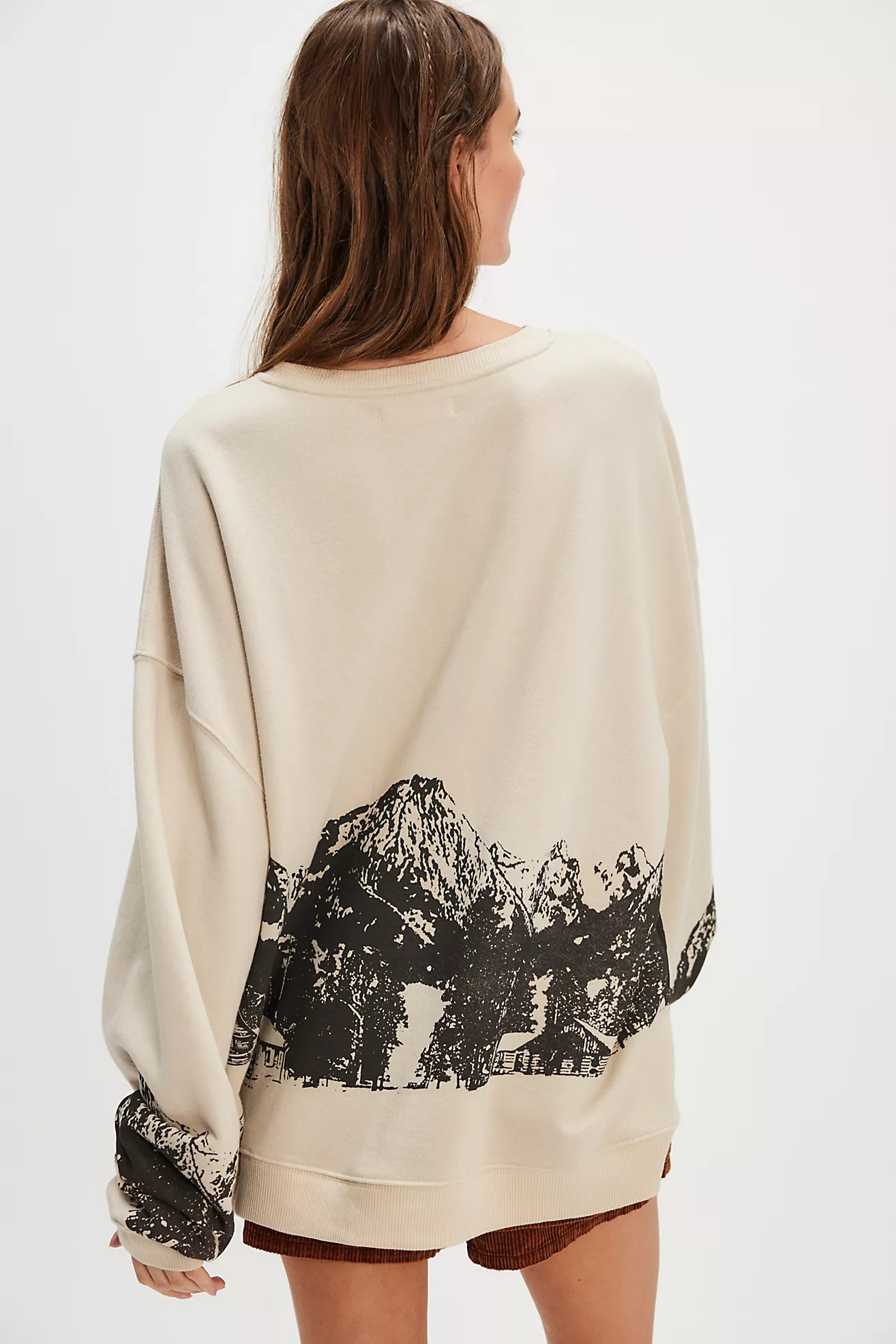 Classic Printed Oversized Crewneck | Free People (Global - UK&FR Excluded)
