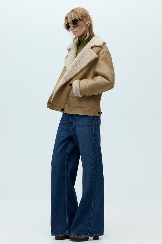 DOUBLE FACED 100% LEATHER SHORT COAT | Zara US