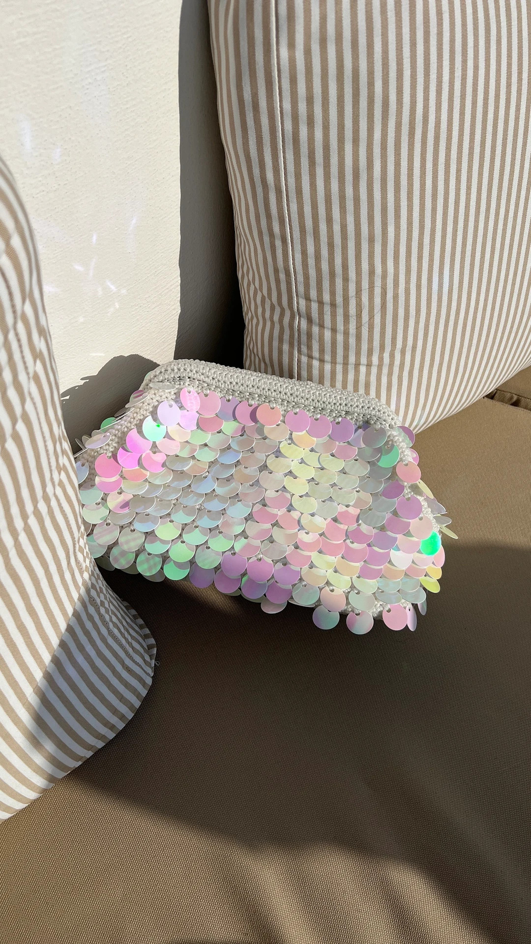 Handmade Sequin Mermaid Clutch Bag: Iridescent Bridal Pouch - Etsy | Etsy (US)