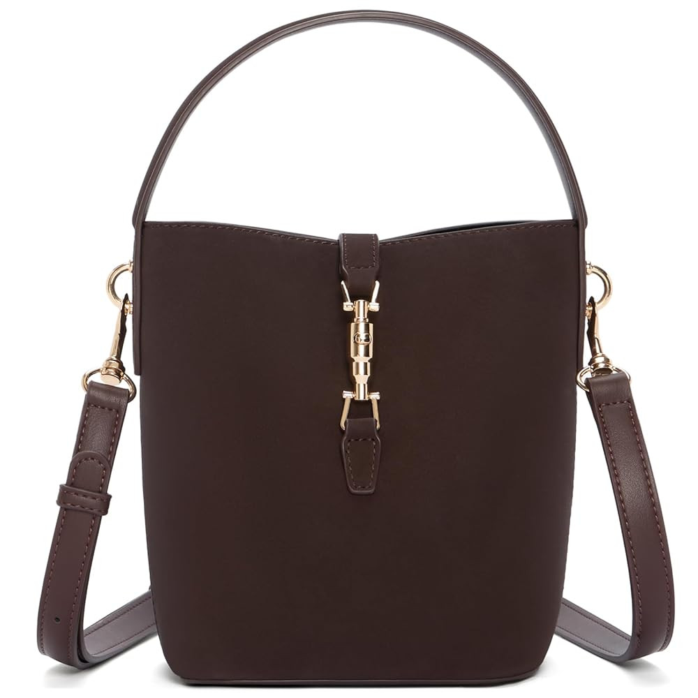 BOSTANTEN Small Bucket Bag for Women Crossbody Bags Trendy Vegan Leather Shoulder Purses Designer... | Amazon (US)