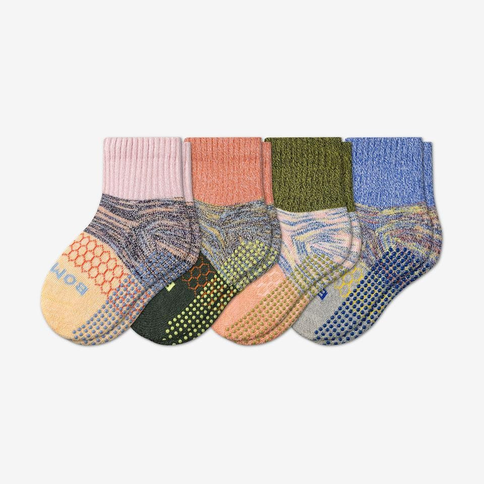 Toddler Tri-Block Gripper Calf Sock 4-Pack | Bombas