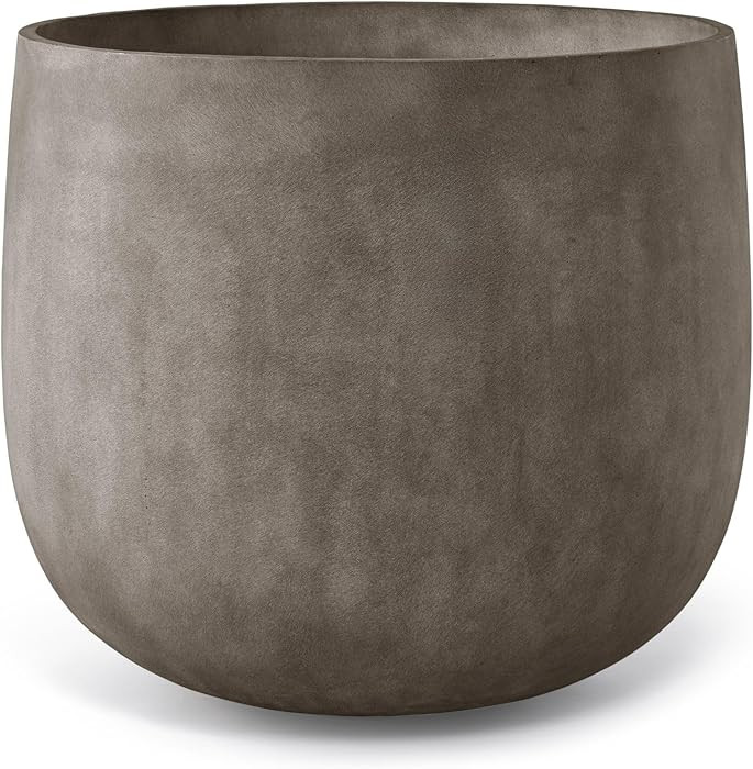 Mondo Large Planter – River Stone Finish – Fiberglass Indoor/Outdoor and Weather–Resistant ... | Amazon (US)