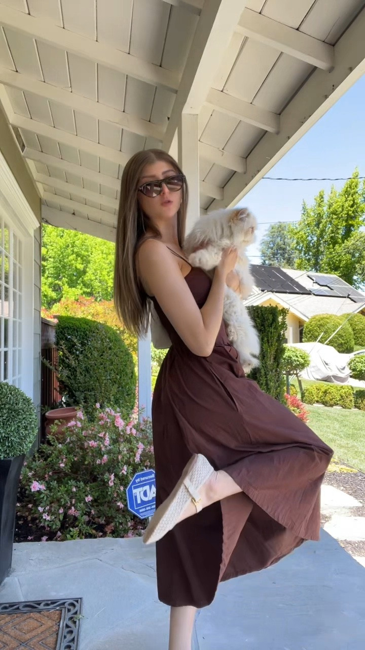 Mother’s Day fit check 💐 #mothersday #browndress #persiancat #fitcheck #mothersdaydress #churchootd #flats 

My sizing info:
Dress XS 
(Linking similar below)

#LTKmomlife #LTKSeasonal #LTKootd
