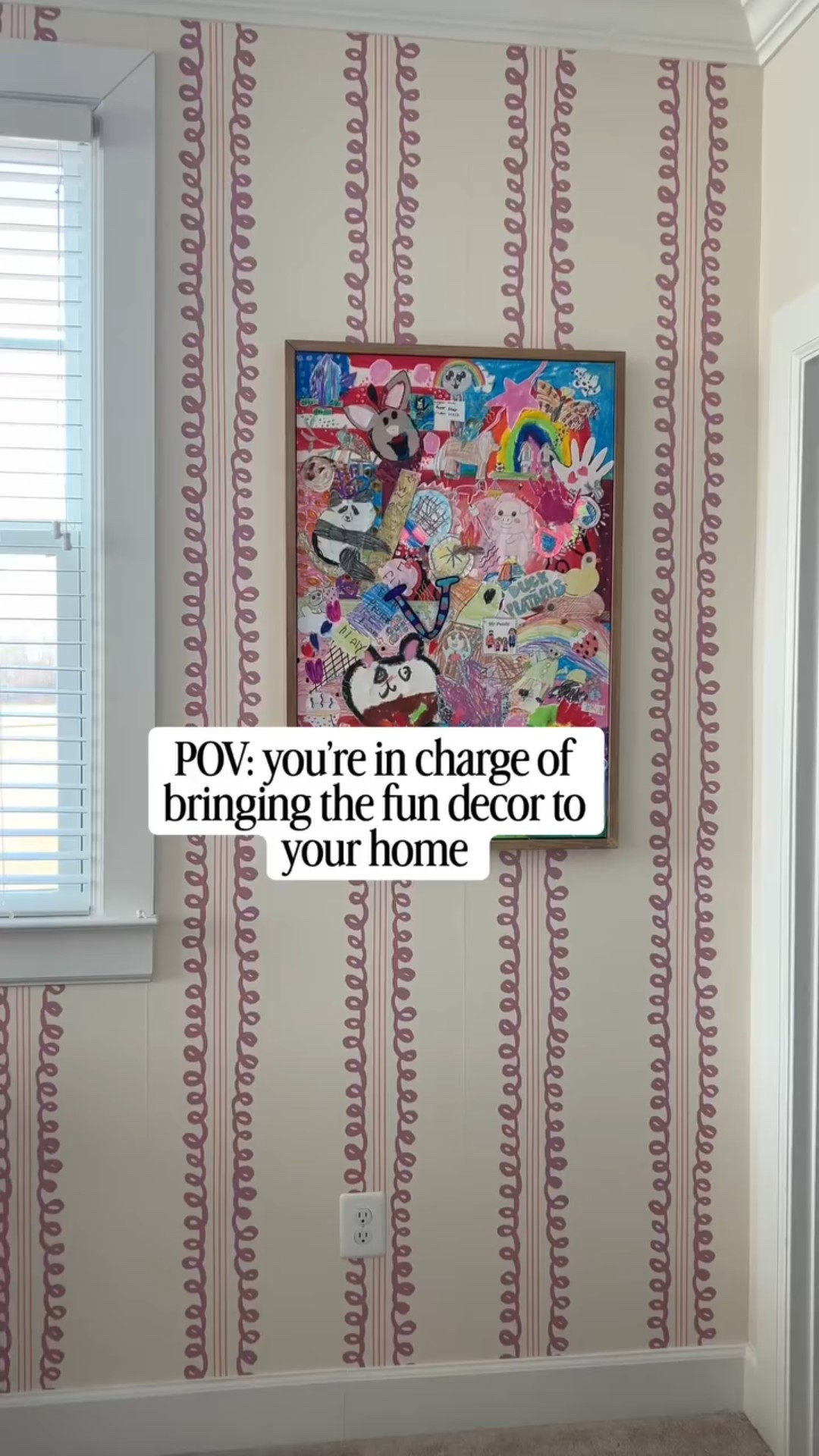 Mamas, this is your sign to stop hiding your kids’ artwork.
Those bins full of drawings hold so much meaning and deserve to be seen.

I turned years of kids’ artwork into a layered kids artwork collage on canvas using Mod Podge. I started with larger pieces, added smaller cutouts, finished it with playful acrylic marker details, framed it, and hung it as sentimental home decor.

Kids artwork captures a season of motherhood that goes by too fast. Creating children’s heirloom artwork like this is a beautiful way to preserve kids artwork and turn memories into art you can enjoy every day.

Save this kids artwork idea if you’re a mama who keeps everything. 💛