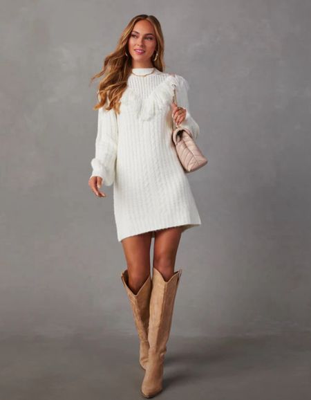 A cute white winter dress would be perfect for your winter wedding shower. Not sure what dress to wear for your wedding shower? Dress to impress at your next winter bridal shower with any of these dresses! Typically bridal showers have a less formal vibe than a wedding, so you can wear a casual-chic or dressy outfit. To help you find your perfect bridal shower outfit we curated some of the cutest outfits for you to choose from! #BridalShower #bridetobe #misstomrs #weddingshowertheme #instabride #futuremrs #weddingseason #whitedress #dressforweddings #bridaloutfit #winterweddings 

#LTKwedding #LTKSeasonal #LTKparties