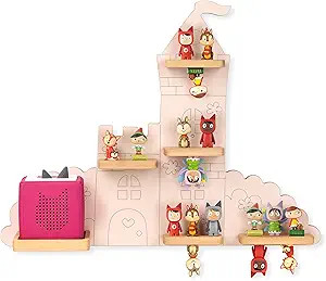 Tonies Magnetic Wall Shelf for Toniebox, Charging Station, and 35 Characters - Castle | Amazon (US)
