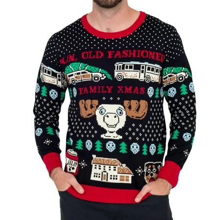 Ripple Junction Men s Christmas Vacation Ugly Christmas Sweater 2XL | Walmart (US)