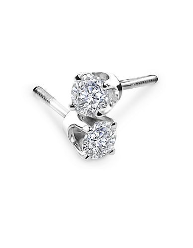 Lord & Taylor 14K White Gold 1.50 ct Diamond Stud Earrings | Lord & Taylor