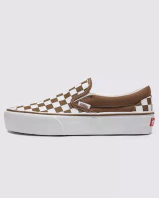 Classic Slip-On Platform Shoe(Checkerboard Sepia) | Vans (US)