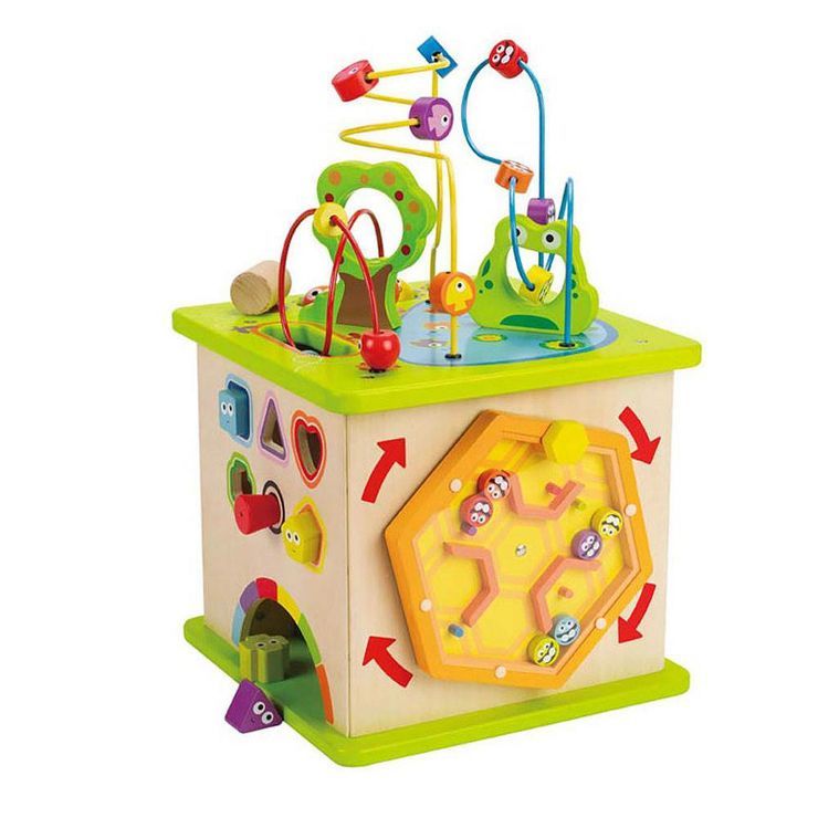 Hape Country Critters Wooden Children's Toddler Play Cube Activity Block Toy | Target