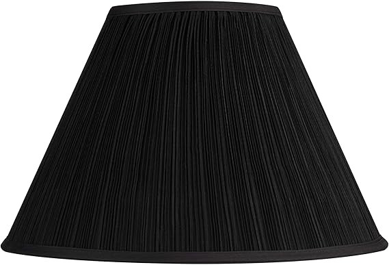 Black Mushroom Pleated Large Empire Lamp Shade 7" Top x 17" Bottom x 11" High x 11.5" Slant (Spid... | Amazon (US)