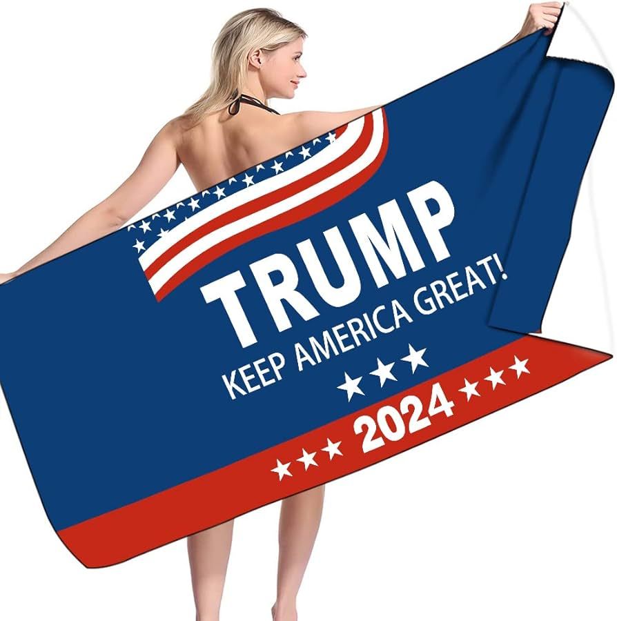 Trump 2024 Beach Towels Oversized Keep America Great USA Beach Towel Microfiber Bath Towels Soft ... | Amazon (US)