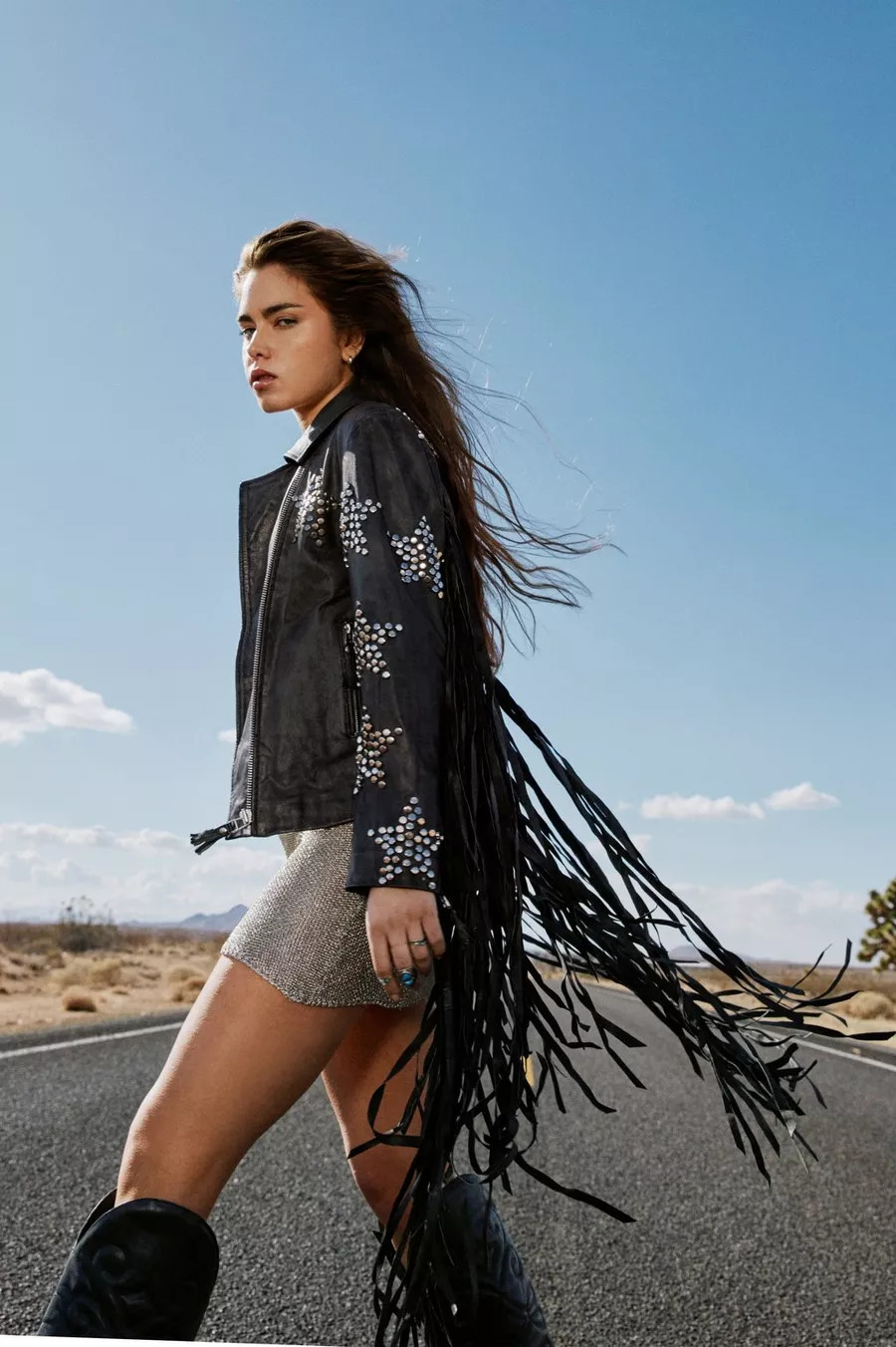 Real Leather Star Studded Fringe Jacket | Nasty Gal (US)