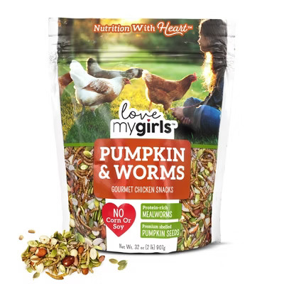 Love My Girls: Chicken Snacks - Pumpkin & Worms Pet Treats - 2lb Bag | Target