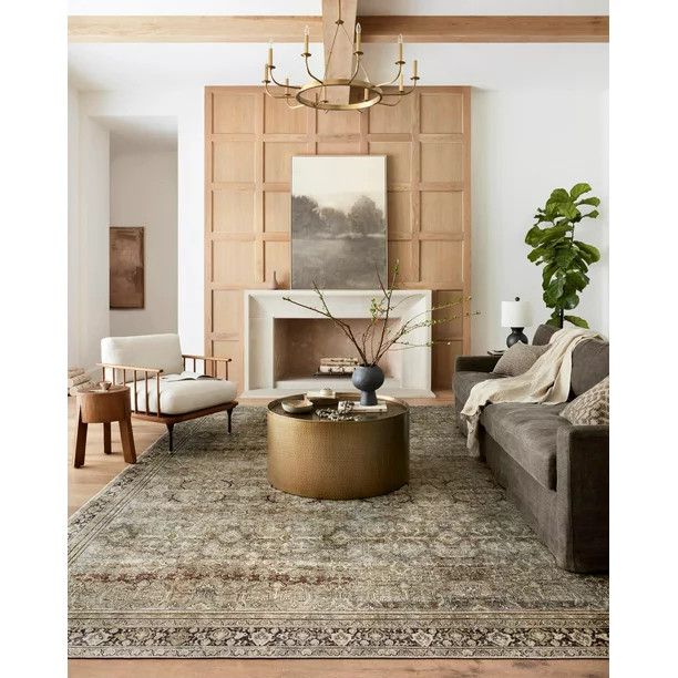 Loloi II Layla LAY-03 Oriental Olive / Charcoal Area Rug 9'-6" x 14' | Walmart (US)