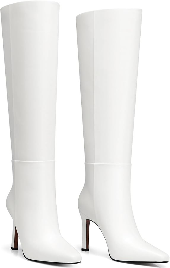 Womens Knee High Boots: 3.54 In Stiletto Heel, Wide Calf Tall Boots, 2025 Fall Fashion Trendy Hee... | Amazon (US)