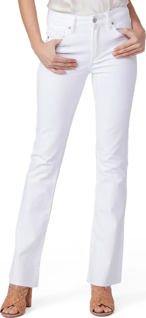 Laurel Canyon High Waist Raw Hem Flare Leg Jeans | Nordstrom