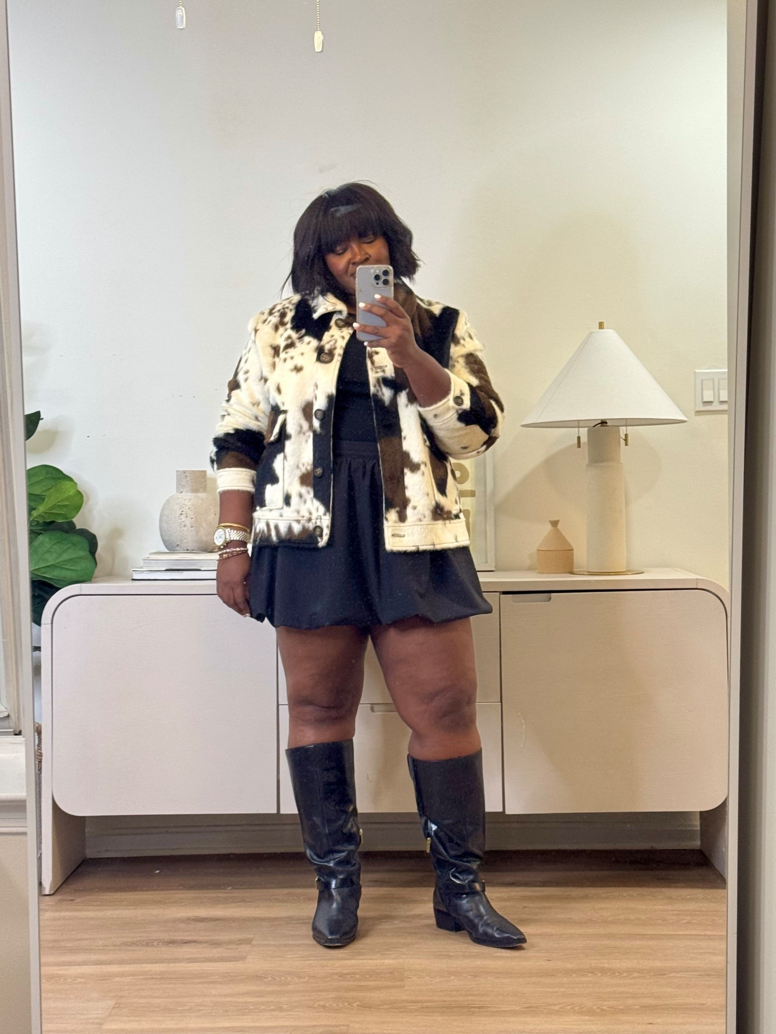 The moment I put this jacket on, I knew my errands walk just turned into a runway strut. @Nordstrom #Nordstrom #StatementJacket #FauxFurStyle #CowPrintJacket #OOTDFall #FallOutfitInspo #StreetStyleVibes #WardrobeFavorites #FashionRoundup #LTKStyle

#LTKootd #LTKSeasonal #LTKHoliday