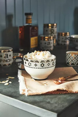 The Bistro Tile Stoneware Teacups, Set of 4 | Anthropologie (US)