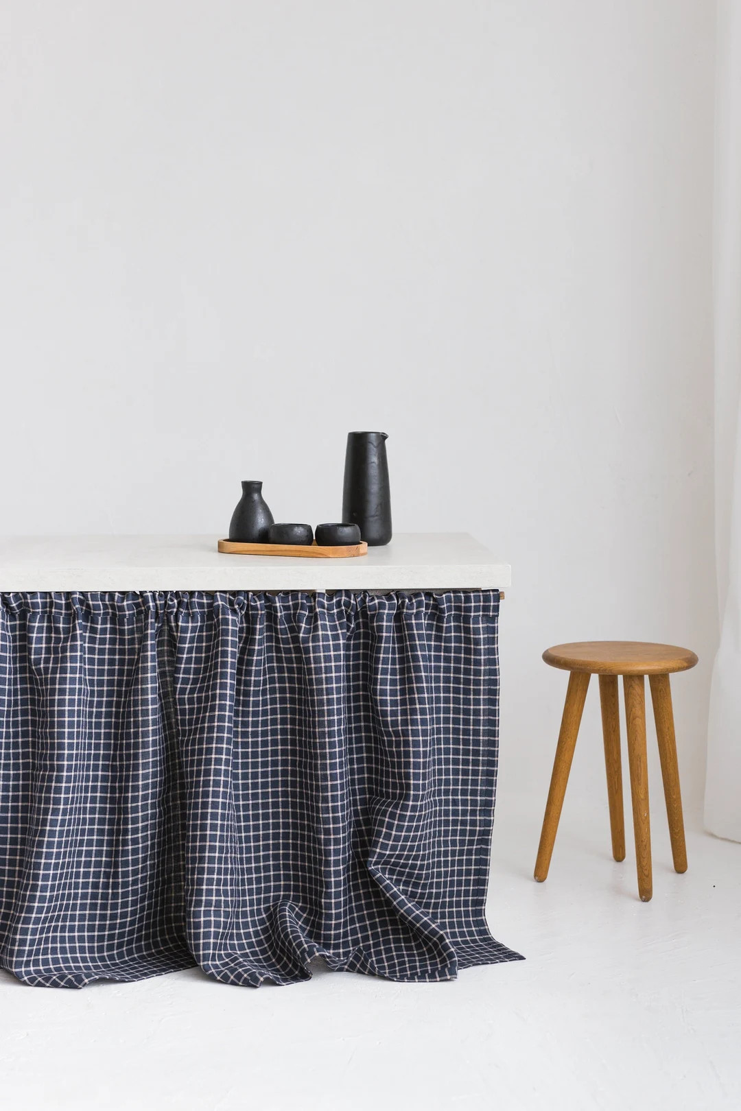 Linen Sink Skirt,linen Farmhouse Curtain,cupboard Curtain,kitchen Hideaway Curtain,linen Sink Cur... | Etsy (US)