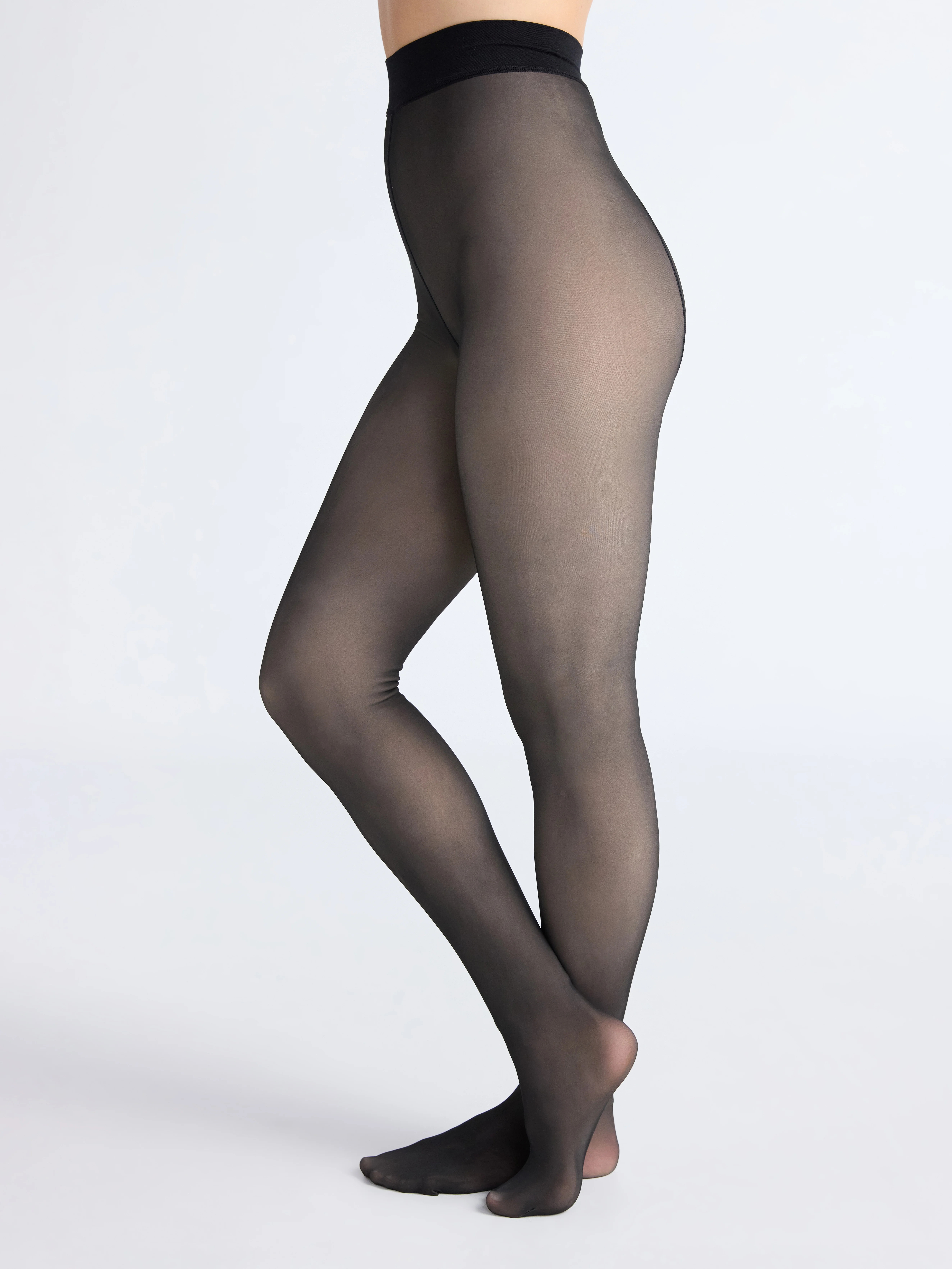 Joyspun Women's Faux Sheer Fleece Tights, Sizes S-3XL | Walmart (US)