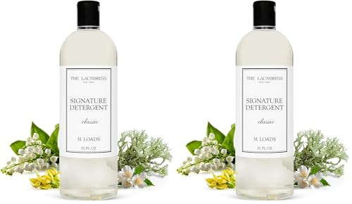 The Laundress Luxury Laundry Detergent, 31 Loads, Scented Signature Classic Fragrance, Concentrated Triple Enzyme Deep Cleaning and Targeted Stain Remover, 96% USDA Biobased Product (Pack of 2) | Amazon (US)