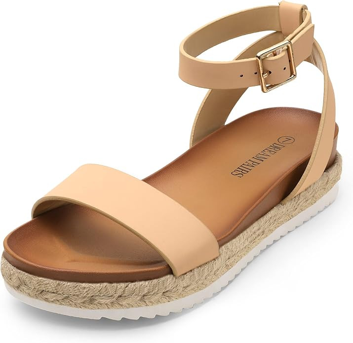 DREAM PAIRS Women’s Open Toe Espadrille Platform Sandals | Amazon (US)